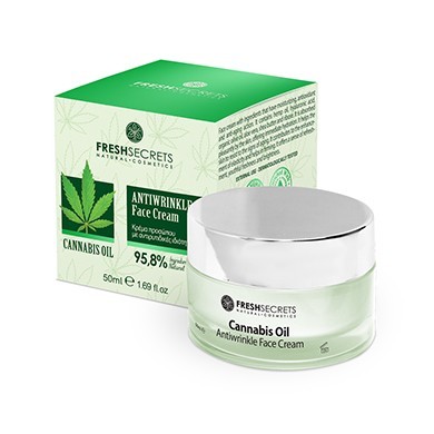 Fresh Secrets Cannabis Gesichtscreme 24H Antifalten (Hanföl) - Cannabis Face Cream 24H Antiwrinkle